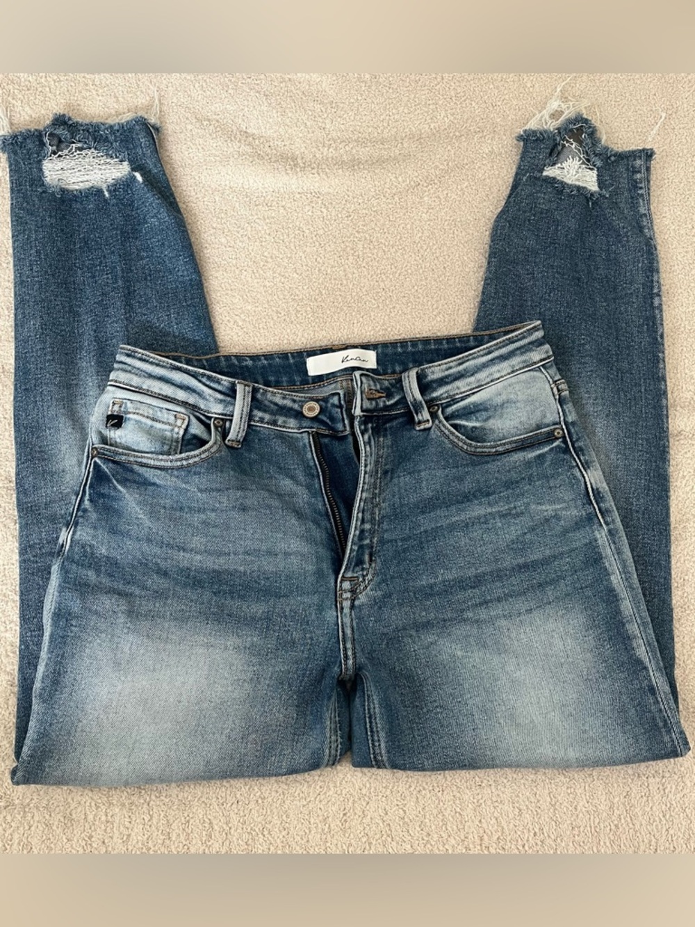Kancan Medium Blue Distressed Jeans